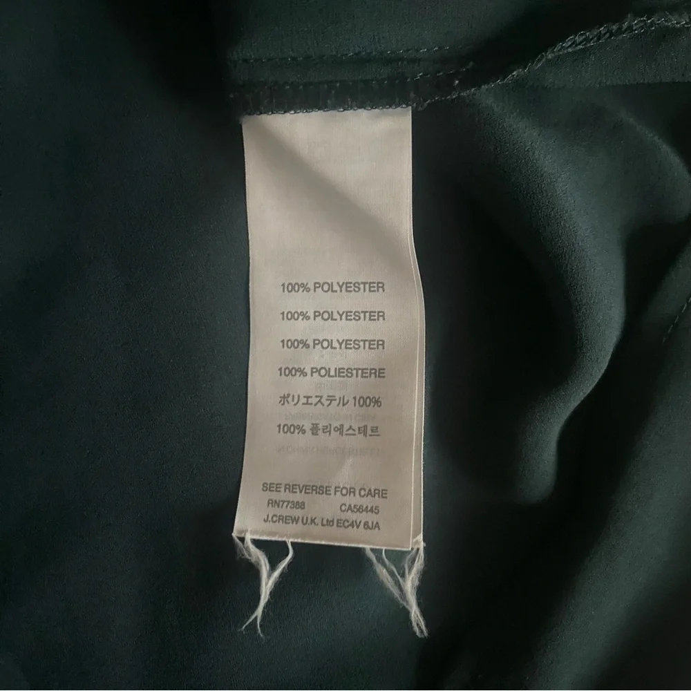 J. Crew dark green cap sleeve Blouse size 2T